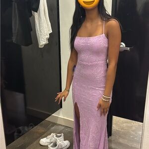 Windsor Pink Sequin Sheath Maxi Dress